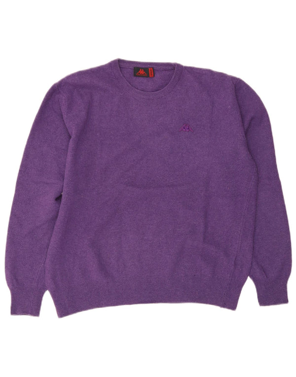 Kappa Γυναικείο πουλόβερ με λαιμόκοψη UK 14 Medium Purple Wool