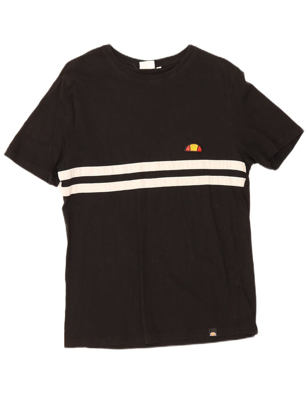 Ανδρικό κανονικό γραφικό μπλουζάκι Ellesse Top μεγάλο μαύρο ριγέ Sports