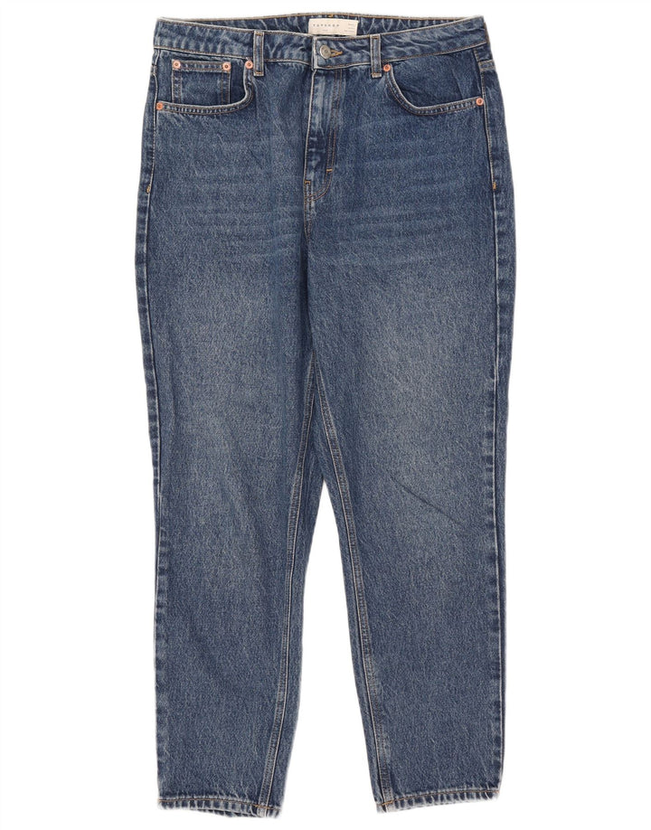 Topshop Γυναικεία Mom Tapered Jeans W32 L26 Blue Polyester