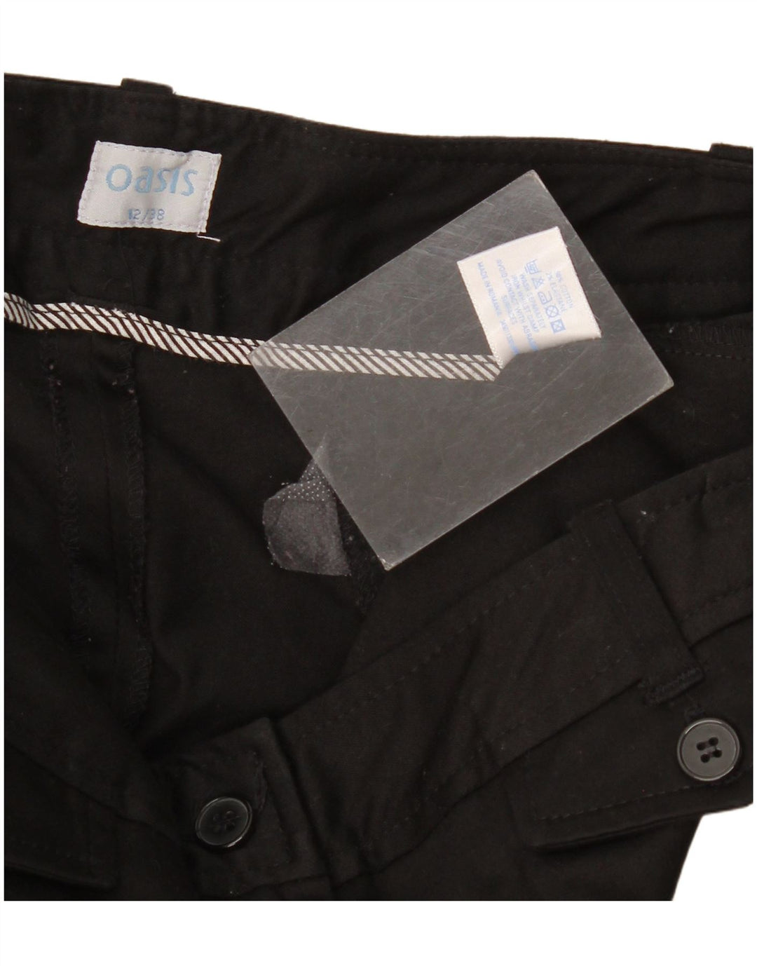 Oasis Γυναικείο Casual Σορτς UK 12 Medium W34 Μαύρο βαμβακερό
