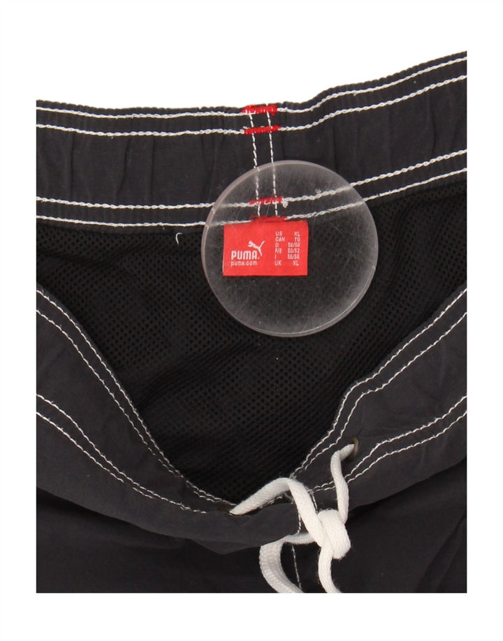PUMA Mens Graphic Swimming Shorts XL  Black Polyamide