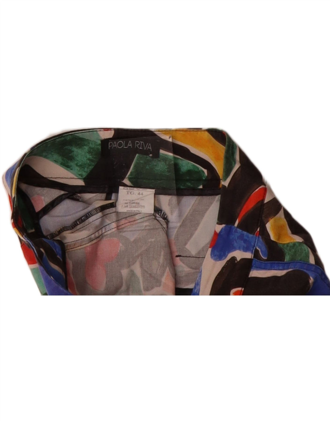 VINTAGE Womens Abstract Pattern Capri Trousers IT 44 Medium W28 L19 Red