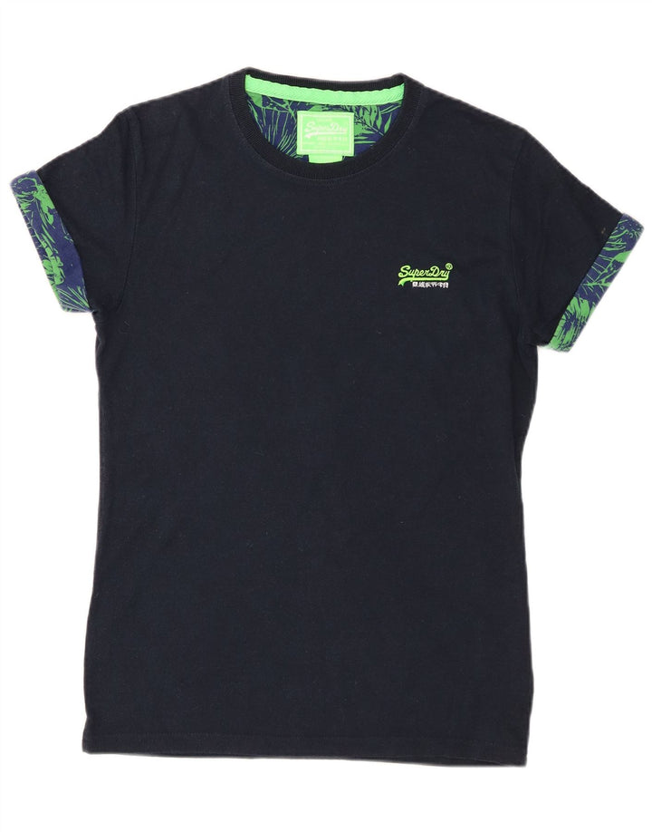 Superdry Ανδρικό T-Shirt Top Μικρό Navy Blue από βαμβάκι