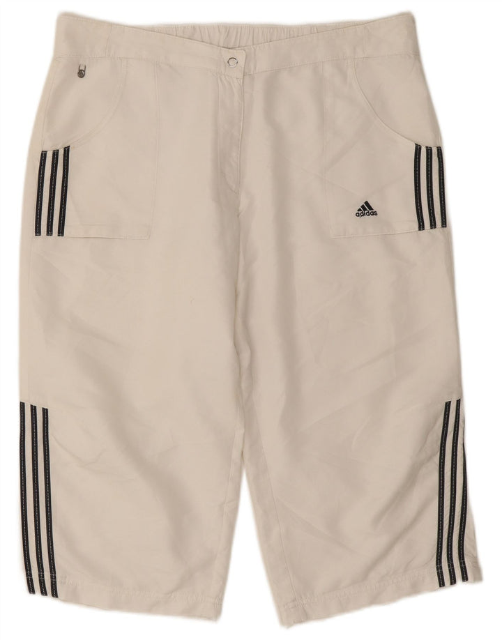 Adidas Γυναικεία βερμούδα UK 18 XL W34 Λευκός Πολυεστέρας