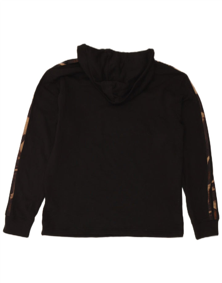 Γυναικεία κουκούλα ADIDAS UK 12/14 μεσαίο μαύρο βαμβακερό καμουφλάζ