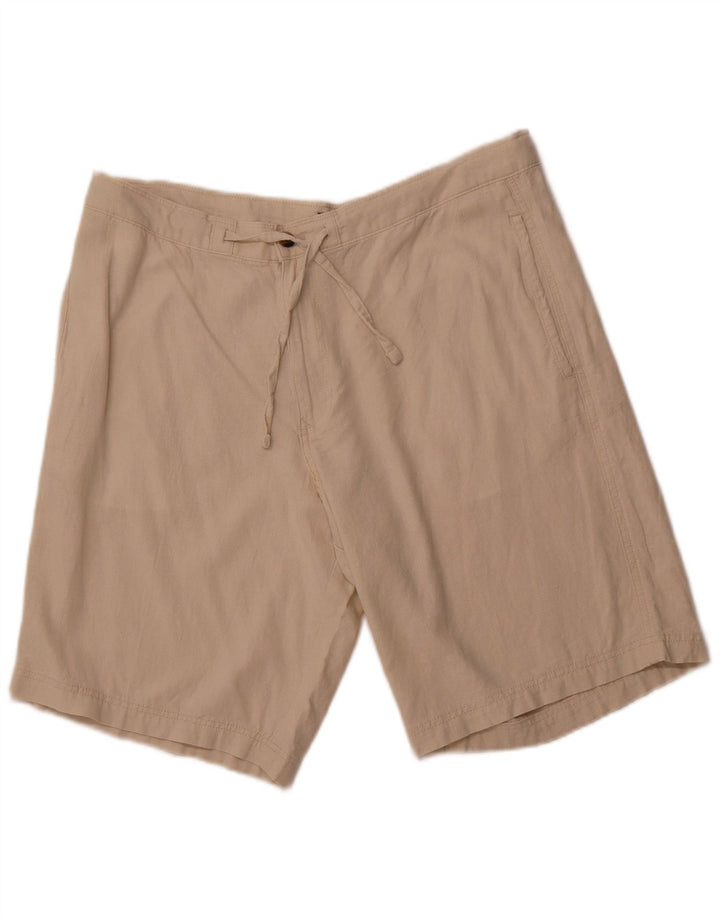 MARKS & SPENCER Ανδρικό σορτς Chino W38 XL Μπεζ Λινό