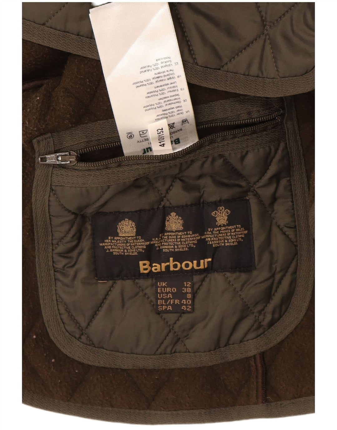 BARBOUR Γυναικείο καπιτονέ Gilet UK 12 Medium Khaki Polyamide