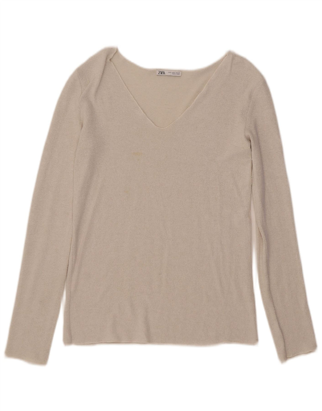 Zara γυναικείο τοπ μακρυμάνικο UK 10 Small White