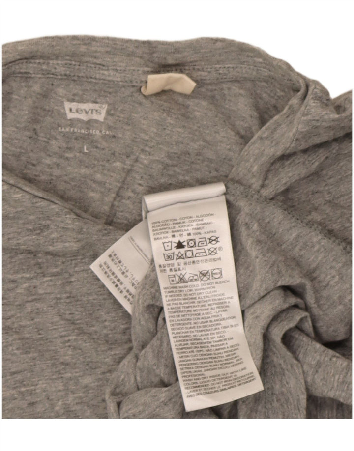 Ανδρικό γραφικό T-Shirt Levi's Top Large Grey Flecked Cotton