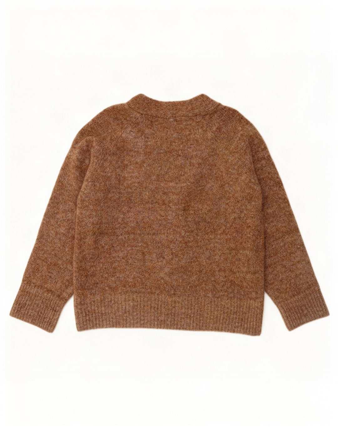 Zara Γυναικείο πουλόβερ με ζακέτα UK 10 Small Brown Polyester