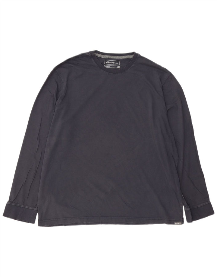 Ανδρικό μπλουζάκι EDDIE BAUER Μακρυμάνικο XL Navy Blue Cotton