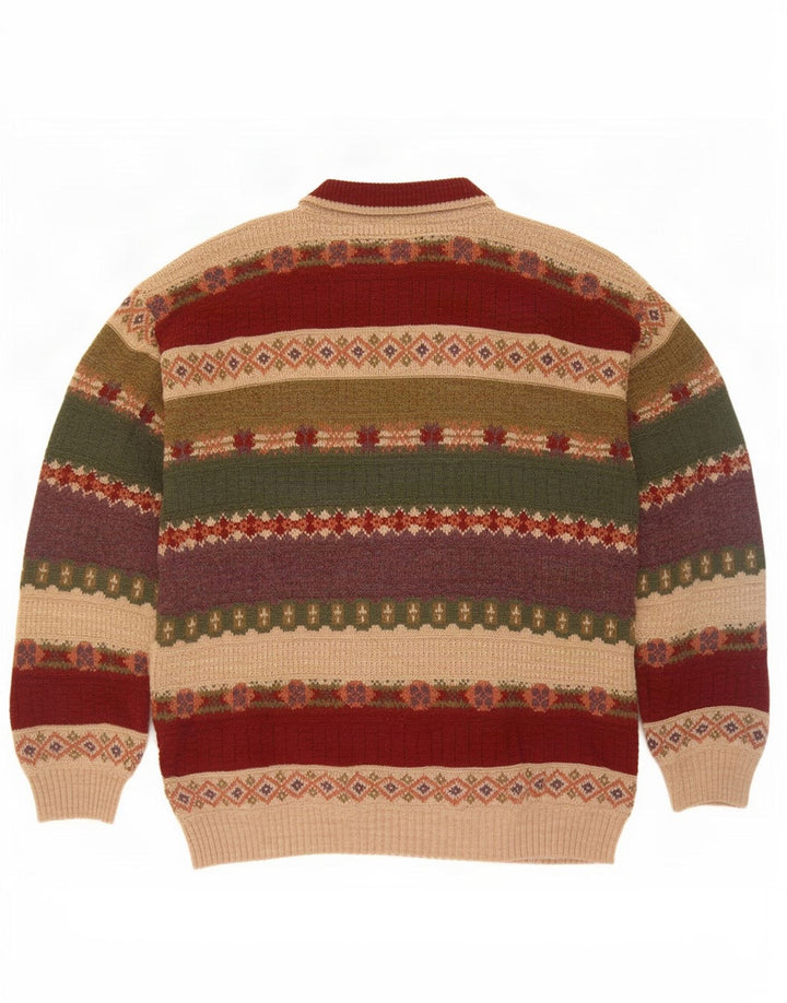 Vintage Ανδρικό πουλόβερ με λαιμόκοψη IT 50 Medium Πολύχρωμο Fair Isle