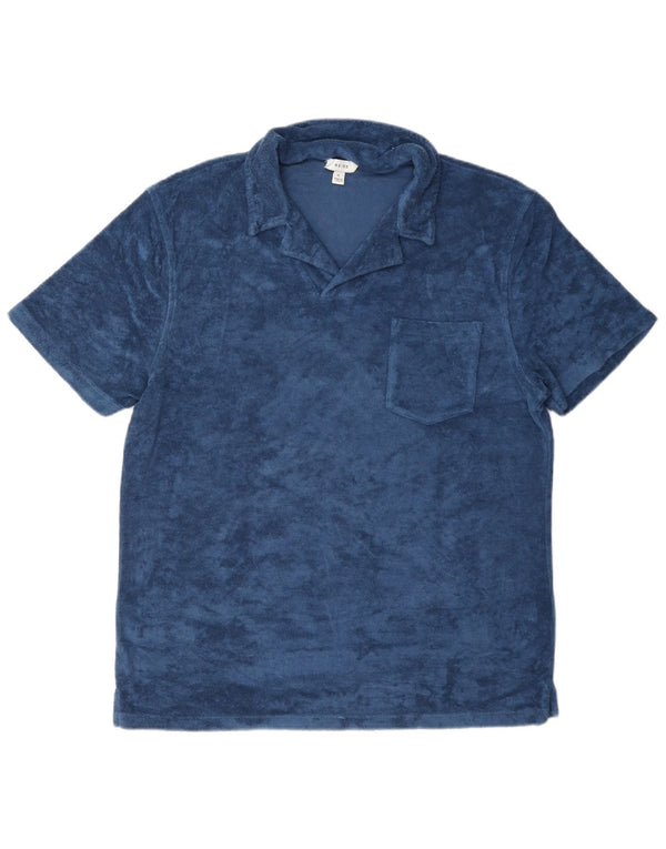 Ανδρικό βελούδινο πουκάμισο πόλο Reiss XL Blue Modal