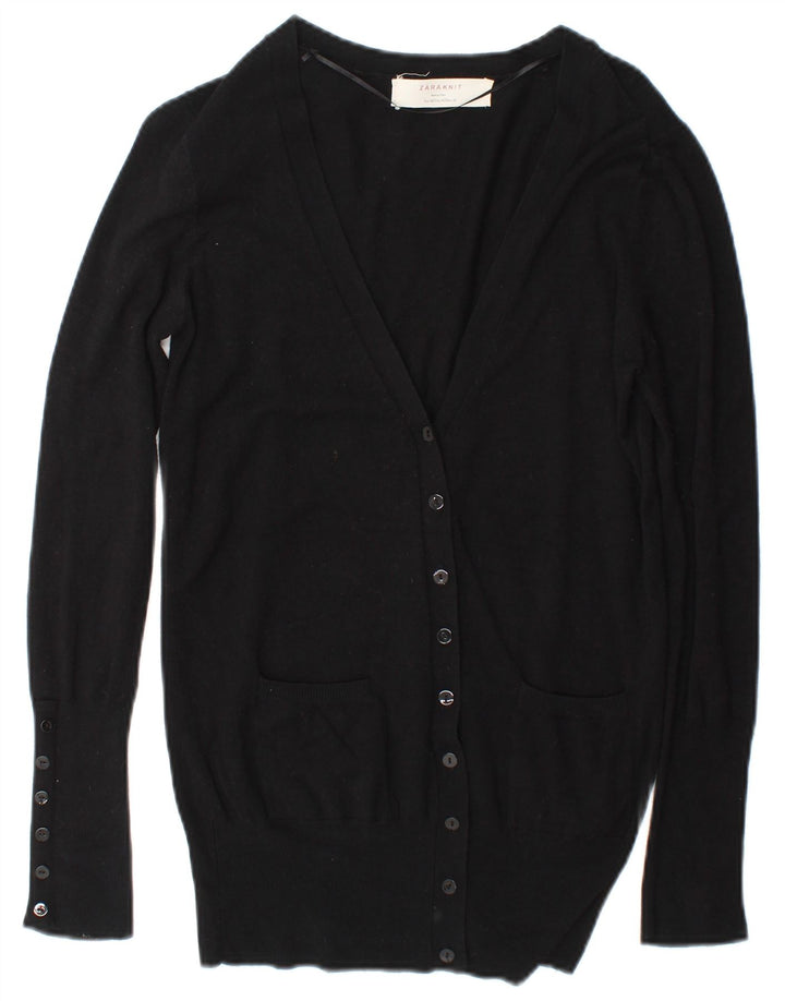 Zara Γυναικείο πουλόβερ UK 14 Medium Black Rayon