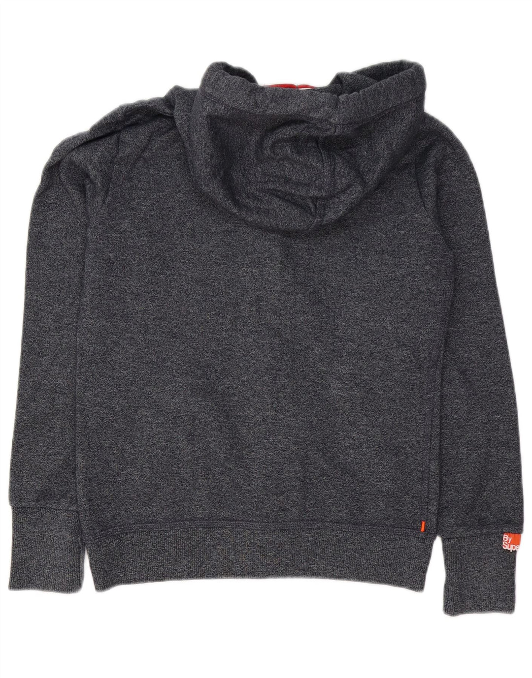Ανδρικό πουλόβερ με κουκούλα με φερμουάρ Superdry, βαμβακερό μεσαίο γκρι