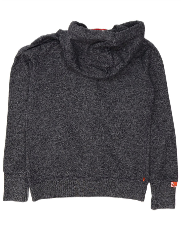 Ανδρικό πουλόβερ με κουκούλα με φερμουάρ Superdry, βαμβακερό μεσαίο γκρι