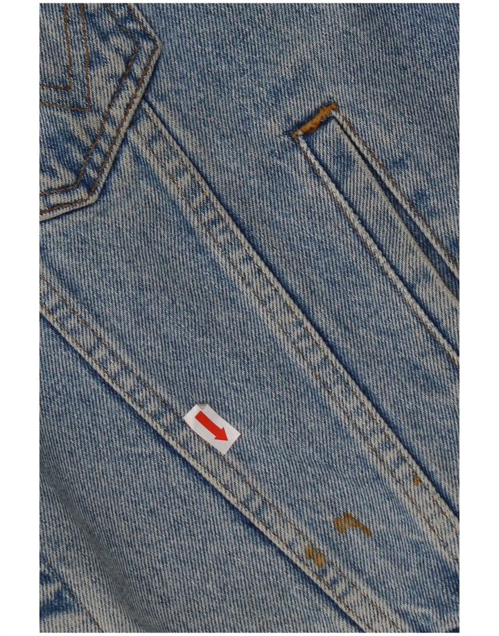 WRANGLER Ανδρική Loose Fit Τζιν Gilet UK 36 Small Blue Cotton