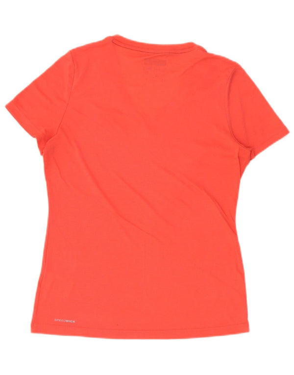 Reebok Γυναικείο T-Shirt Top UK 8/10 Small Red Polyester