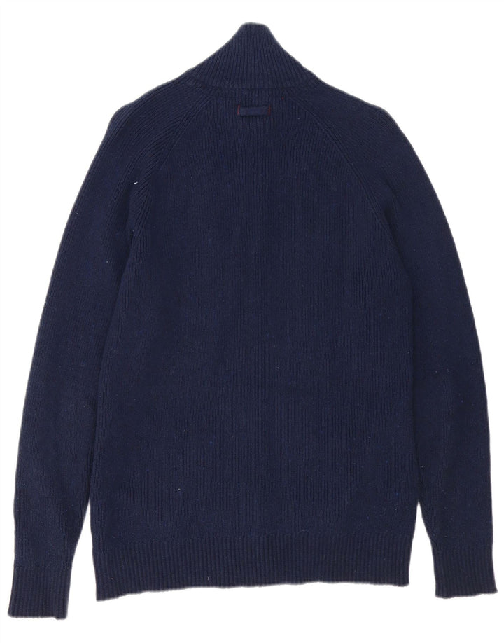 Jack & Jones Ανδρική ζακέτα πουλόβερ μεσαίου μπλε βαμβακερό