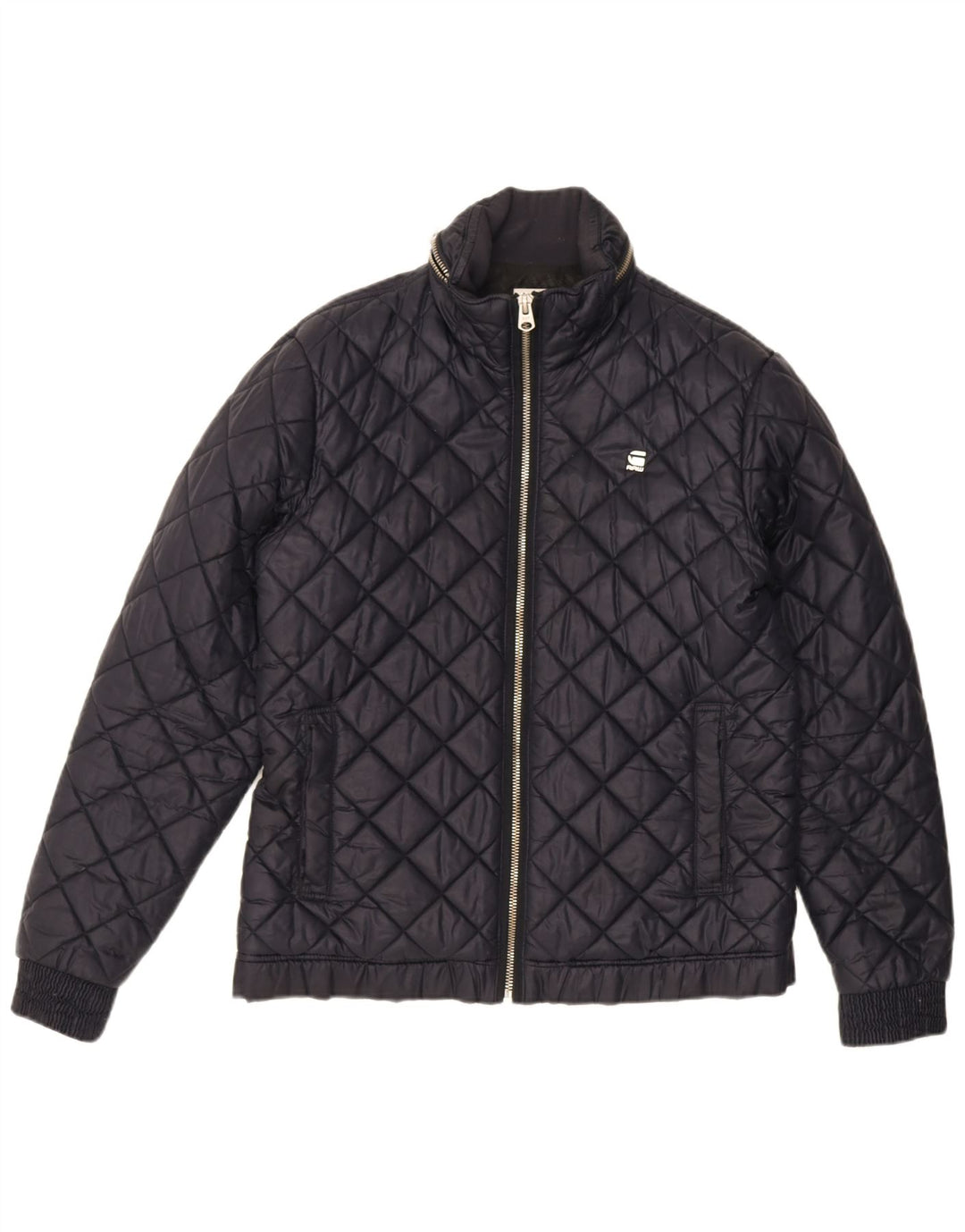 Ανδρικό καπιτονέ μπουφάν με κουκούλα G-Star UK 42 XL Navy Blue Polyester