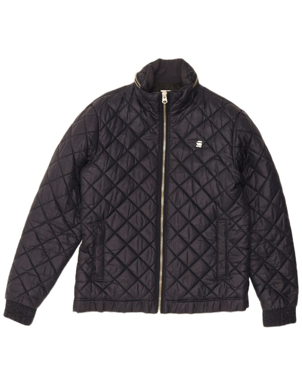 Ανδρικό καπιτονέ μπουφάν με κουκούλα G-Star UK 42 XL Navy Blue Polyester