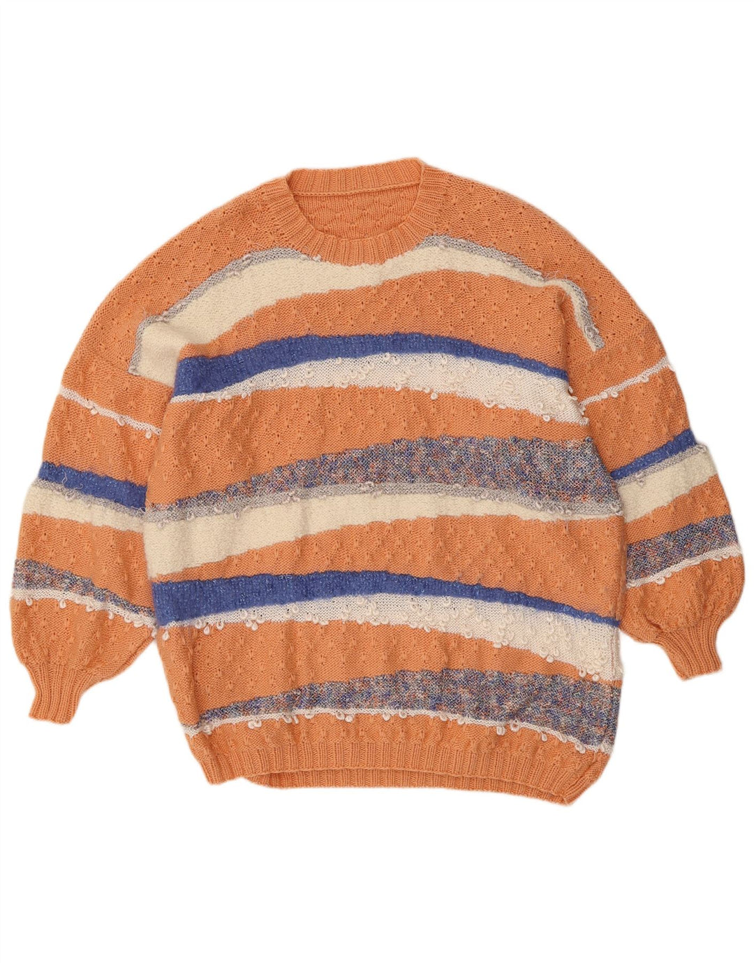 Γυναικείο πουλόβερ Vintage Crew Neck Jumper UK 18 XL Πορτοκαλί ριγέ