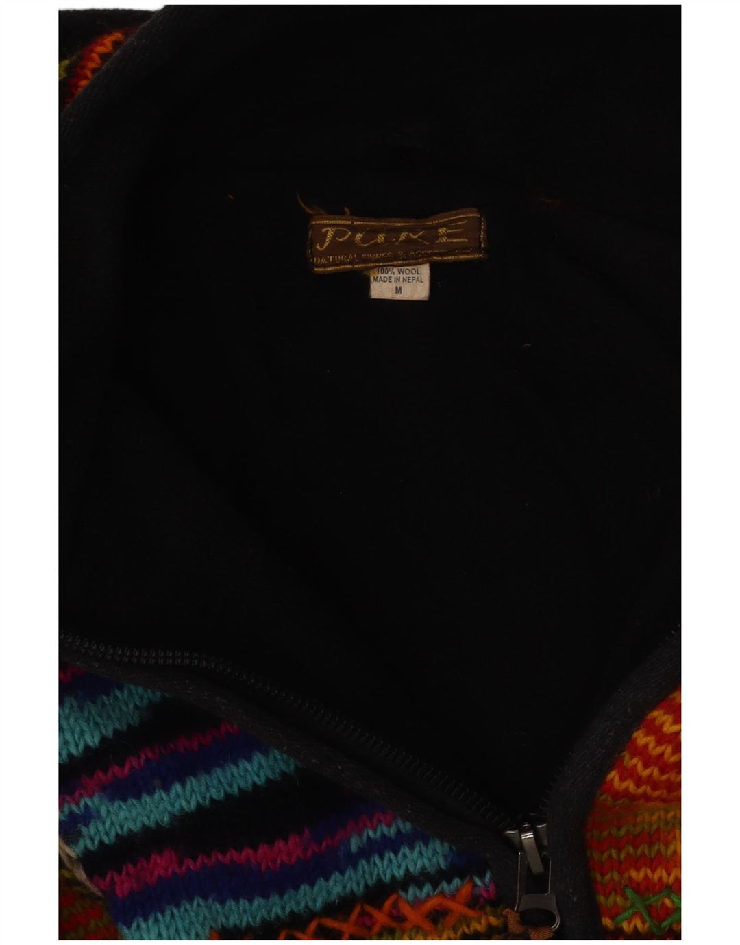 Γυναικείο Ζακέτα με κουκούλα VINTAGE UK 12 μεσαία πολύχρωμα ριγέ