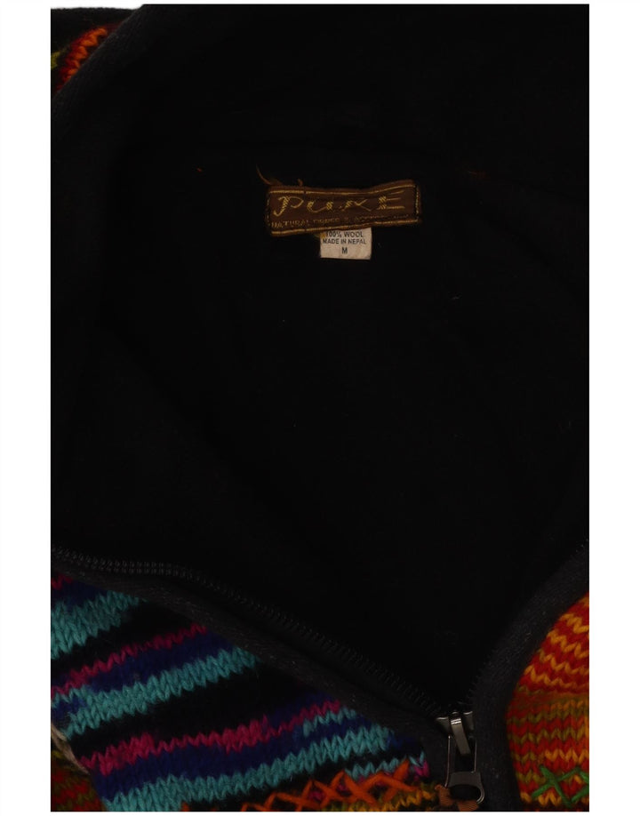 Γυναικείο Ζακέτα με κουκούλα VINTAGE UK 12 μεσαία πολύχρωμα ριγέ