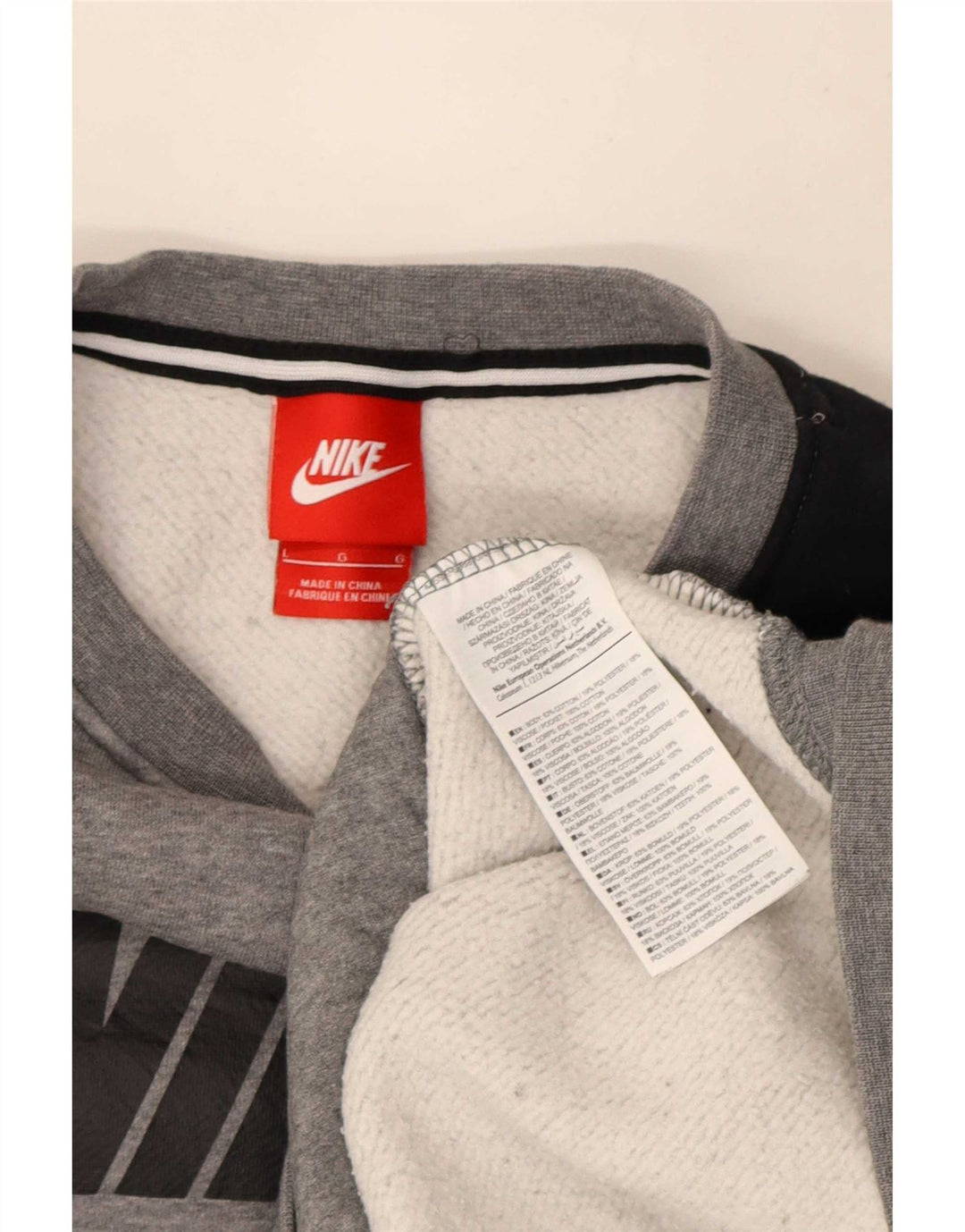 Ανδρικό γραφικό φούτερ Nike Jumper με μεγάλο γκρι χρώμα