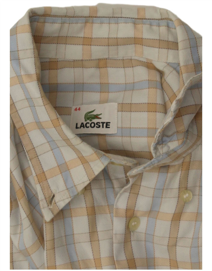 Ανδρικό πουκάμισο Lacoste νούμερο 44 XL Off White Check
