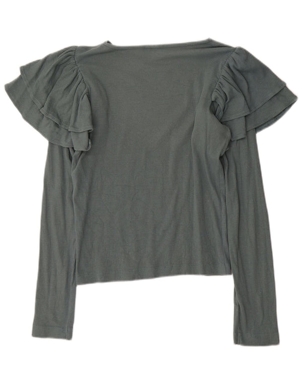 Zara γυναικείο τοπ μακρυμάνικο UK 12 Medium Grey