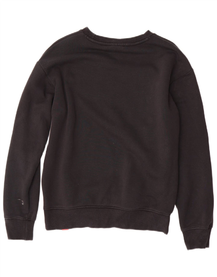 NEW BALANCE Γυναικεία γραφικά υπερμεγέθη φούτερ Jumper UK 10 Small Black