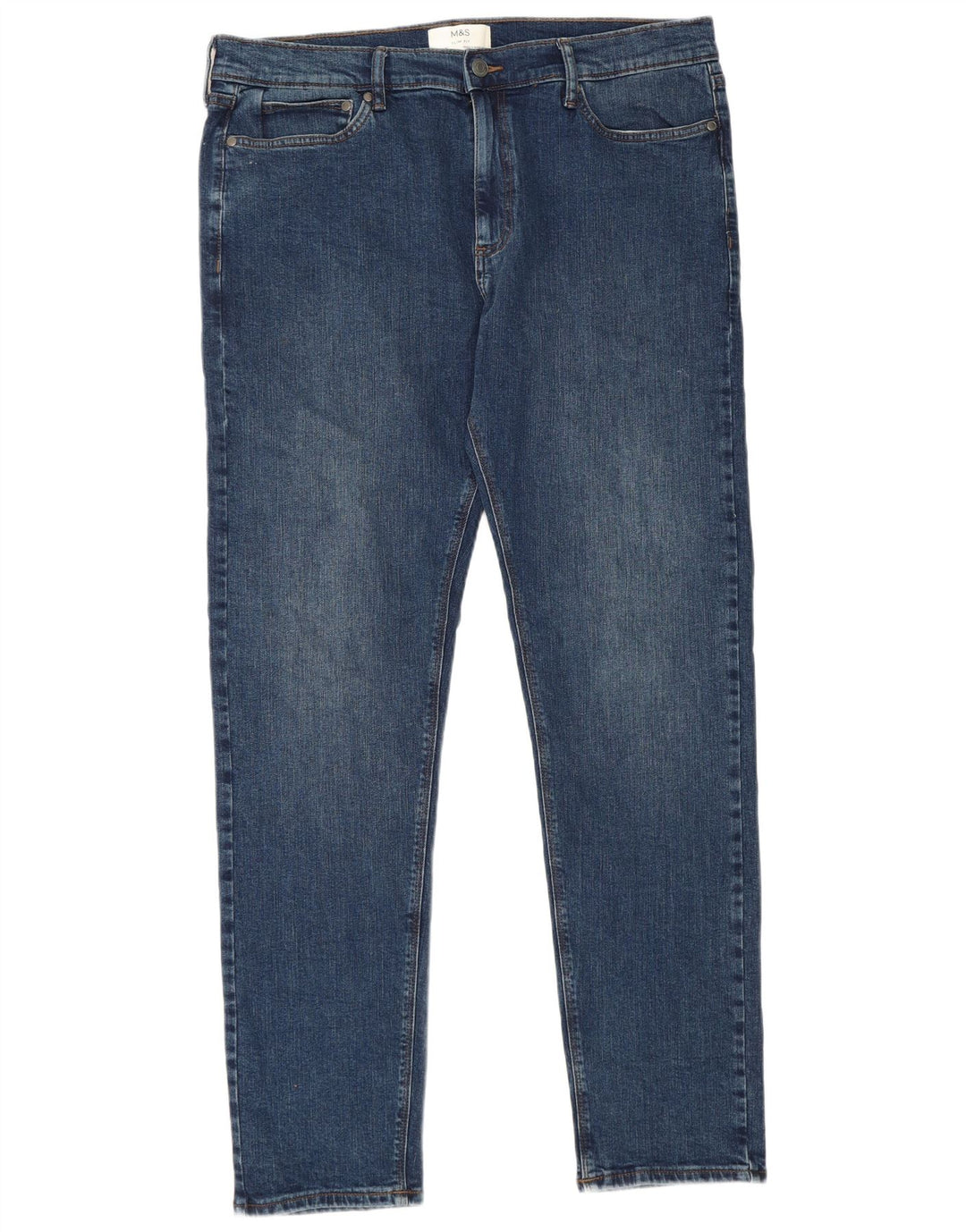 Marks & Spencer Ανδρικό Slim Jeans W36 L33 Blue Cotton