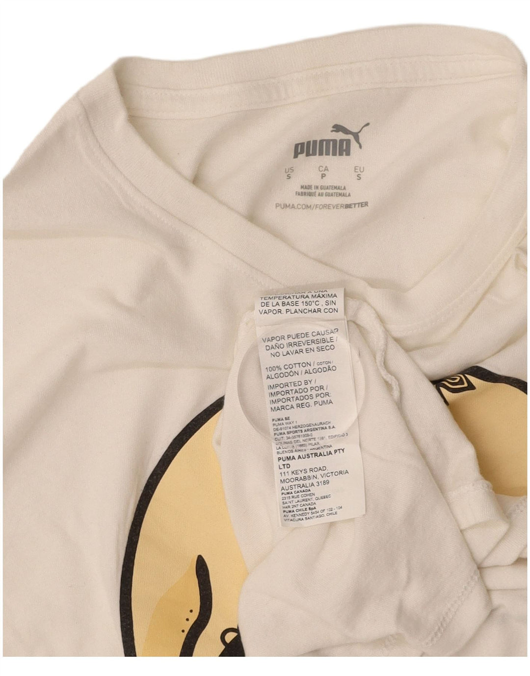 Ανδρικό γραφικό μπλουζάκι PUMA Μικρό σε λευκό βαμβακερό
