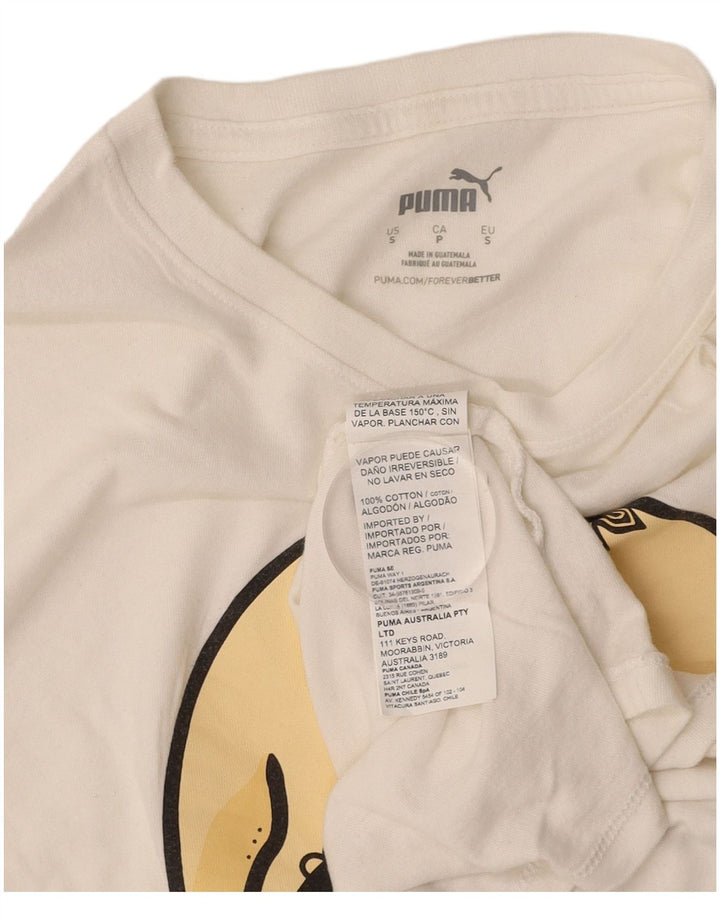 Ανδρικό γραφικό μπλουζάκι PUMA Μικρό σε λευκό βαμβακερό