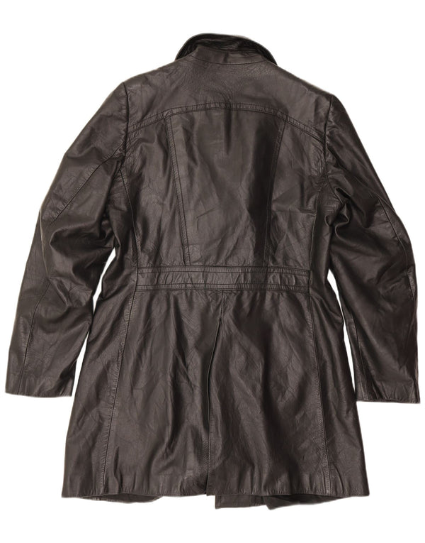 Vintage Ανδρικό Δερμάτινο Παλτό UK 38 Medium Black