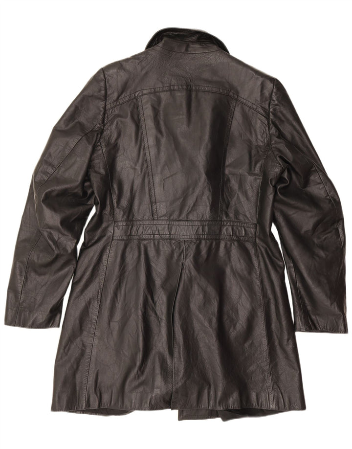 Vintage Ανδρικό Δερμάτινο Παλτό UK 38 Medium Black