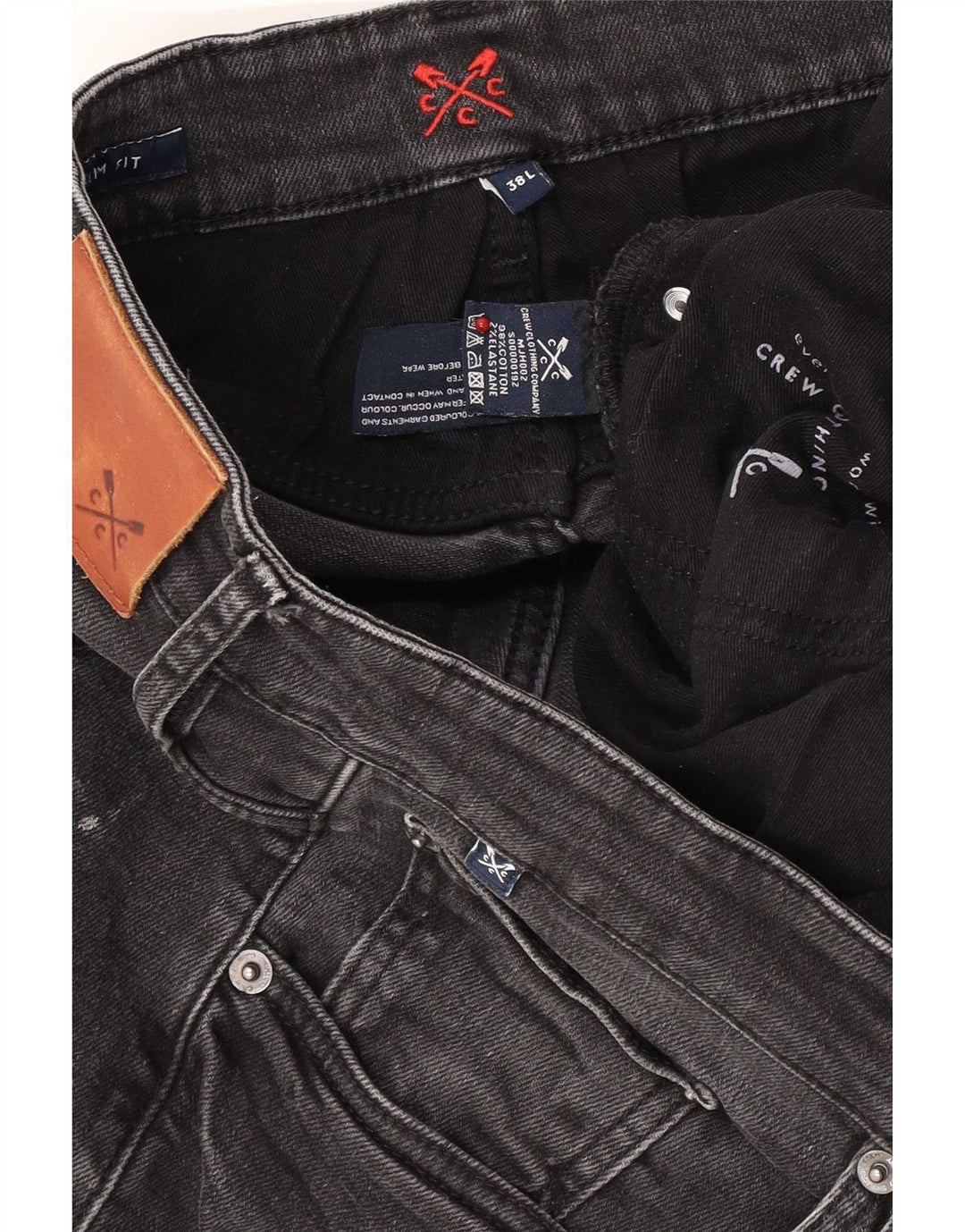 Crew Clothing Ανδρικά Slim Jeans W38 L33 Γκρι βαμβακερό