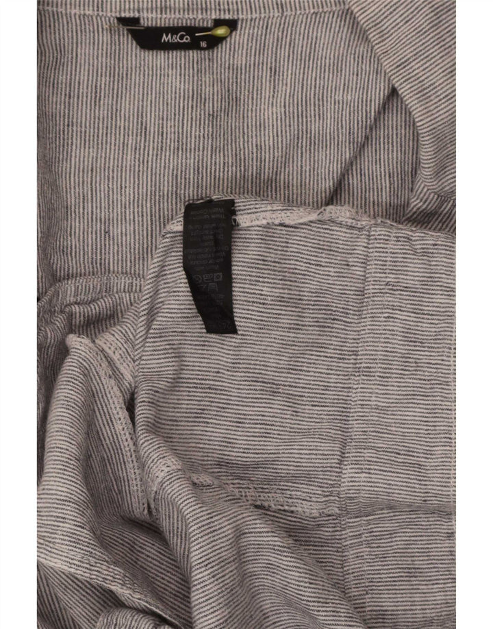 M&Co Γυναικείο σακάκι με 2 κουμπιά σακάκι UK 16 Large Blue Pinstripe Line