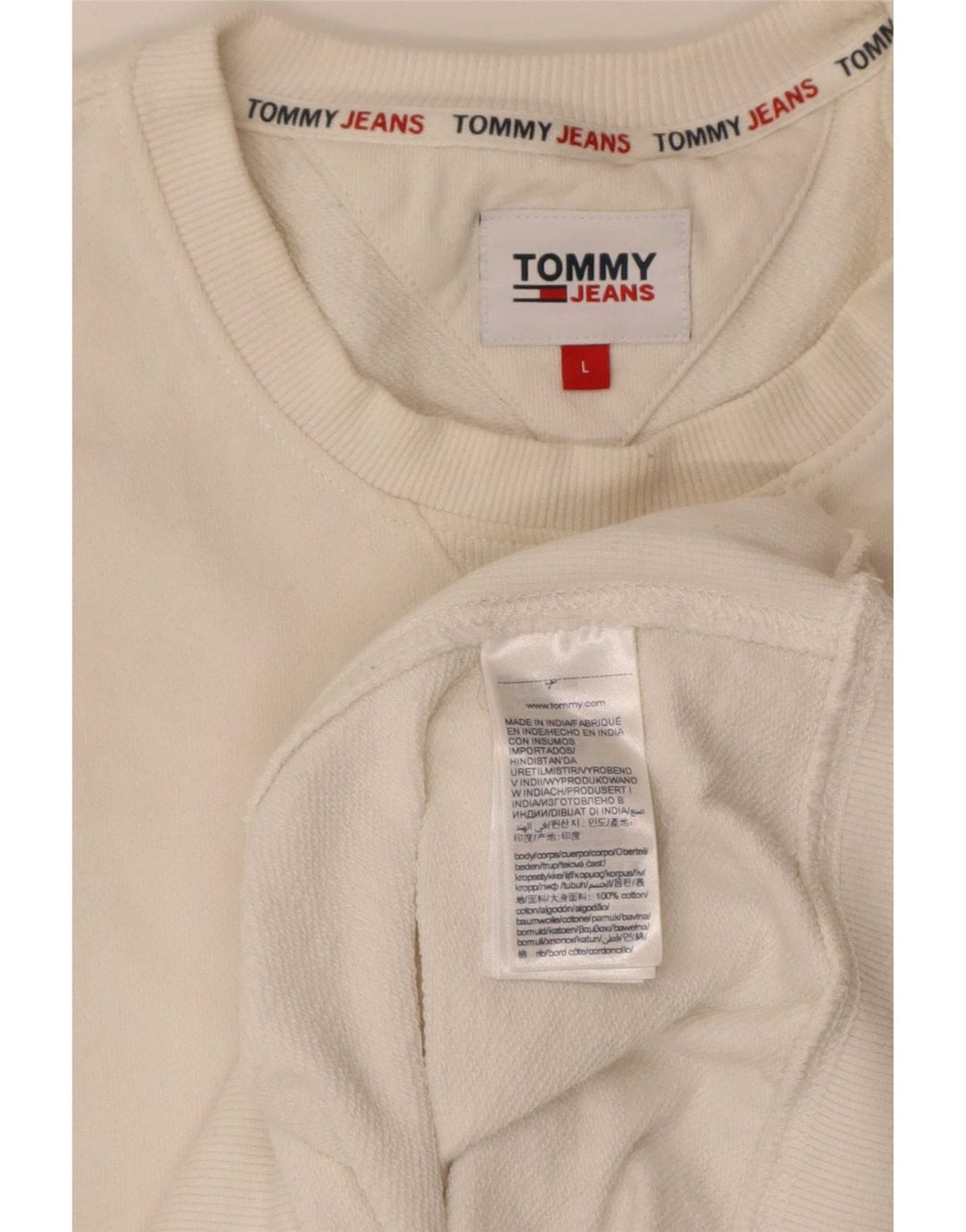 Tommy Hilfiger Ανδρική φούτερ με κανονική εφαρμογή με γραφικό χρώμα, λευκό μεγάλο