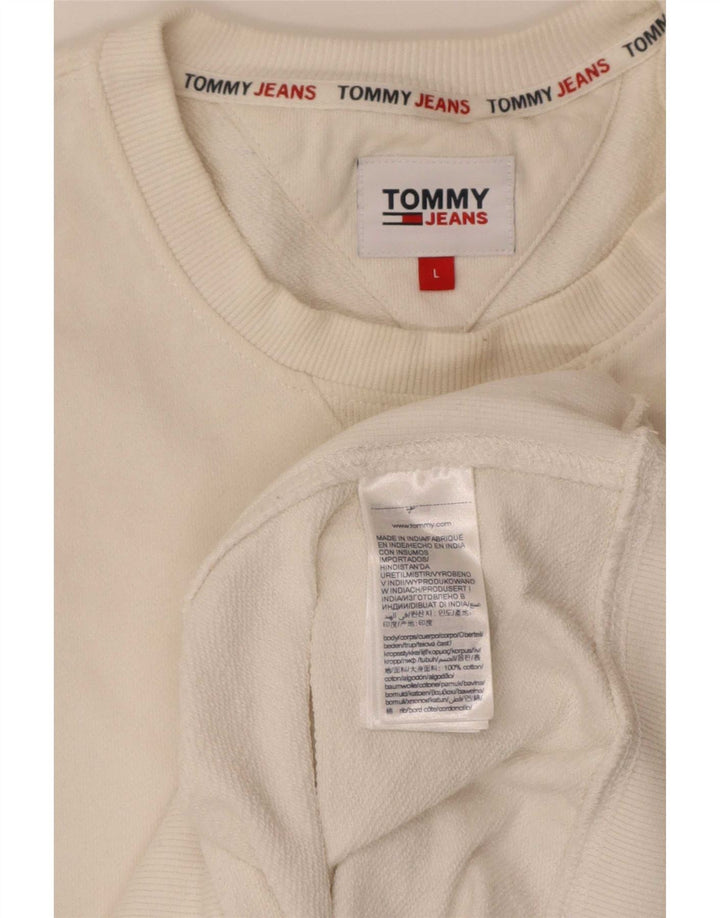Tommy Hilfiger Ανδρική φούτερ με κανονική εφαρμογή με γραφικό χρώμα, λευκό μεγάλο
