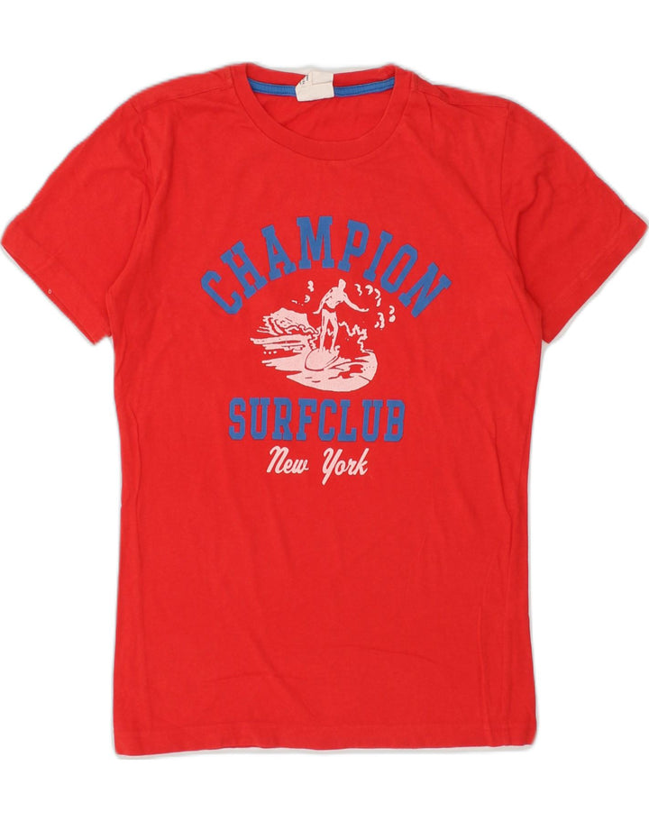 CHAMPION Boys Graphic T-Shirt Top 11-12 Years Large  Red | Vintage Champion | Thrift | Second-Hand Champion | Used Clothing | Messina Hembry 