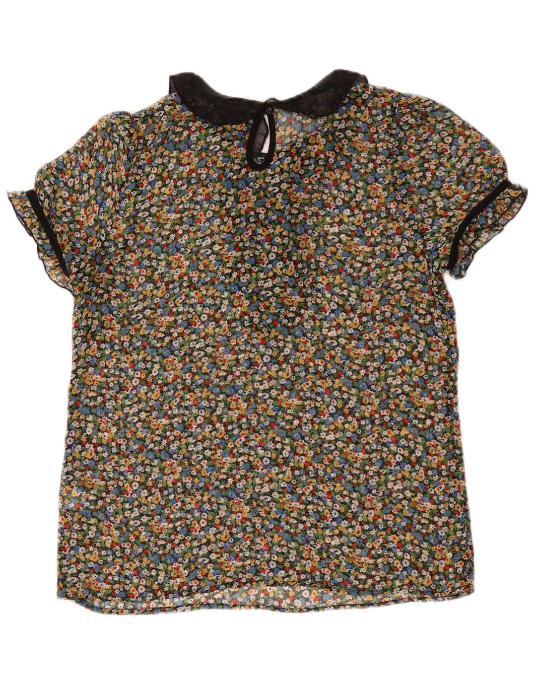 Topshop Γυναικεία See Through Μπλούζα Top 12 μεσαία πολύχρωμα φλοράλ