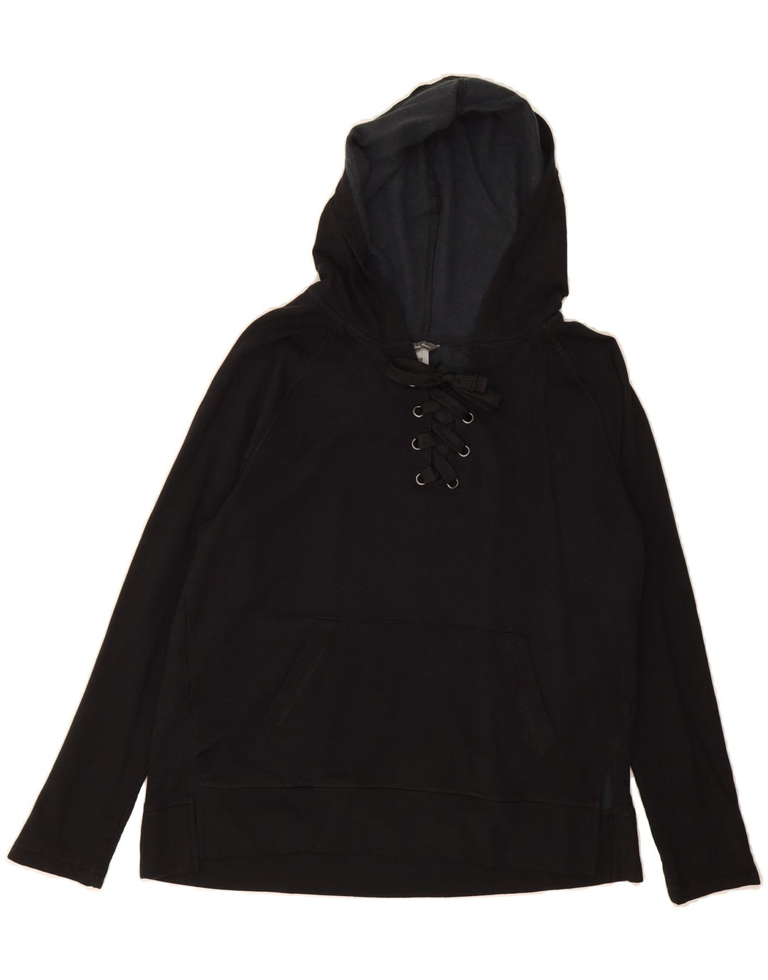 EDDIE BAUER Womens Hoodie Jumper UK 14 Medium Black Viscose Vintage Eddie Bauer and Second-Hand Eddie Bauer from Messina Hembry 