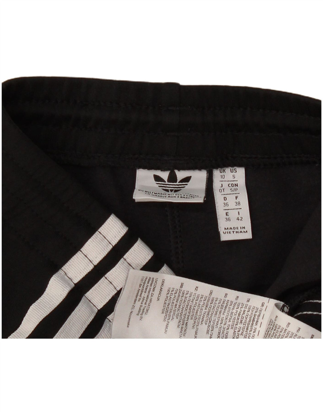 Γυναικεία αθλητική φόρμα Adidas Παντελόνι UK 10 Small Black Polyester