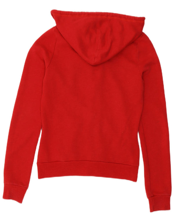 Γυναικείο πουλόβερ με κουκούλα με φερμουάρ Abercrombie & Fitch UK 10 Small Red