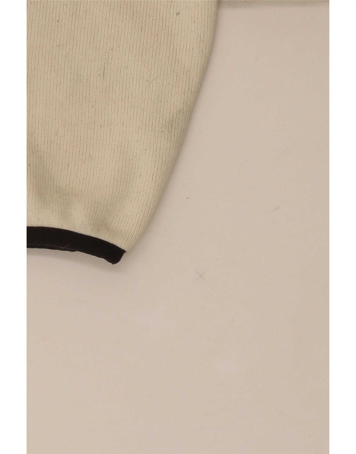 Dkny γυναικεία φούτερ με φερμουάρ 1/4 Jumper UK 6 XS Off White Polyester