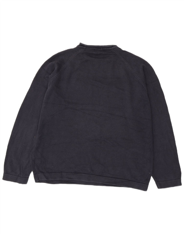 Ανδρικό πουλόβερ Marks & Spencer Crew Neck Jumper 2XL Navy Blue Cotton