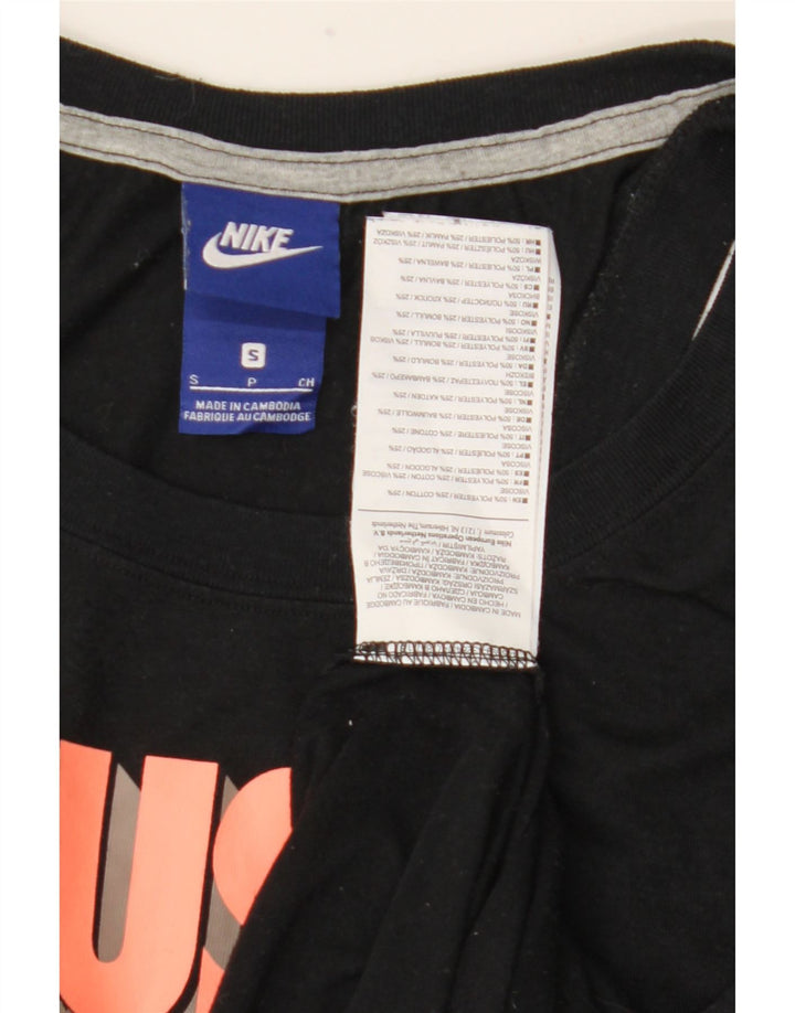 Γυναικείο γραφικό γιλέκο Nike τοπ UK 10 Small Black Polyester