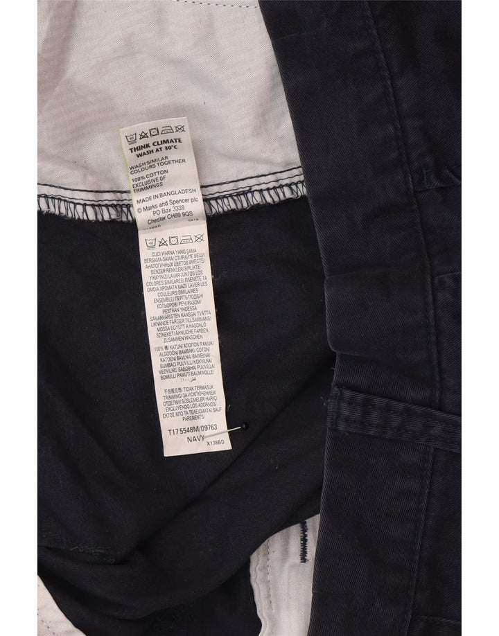 Ανδρικό σορτς Chino Marks & Spencer W34 Large Navy Blue από βαμβάκι